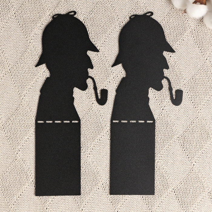 Держатель-подставка для книг  Держатель-подставка для книг "Сыщик" набор 2шт, 15х10х10см, черный