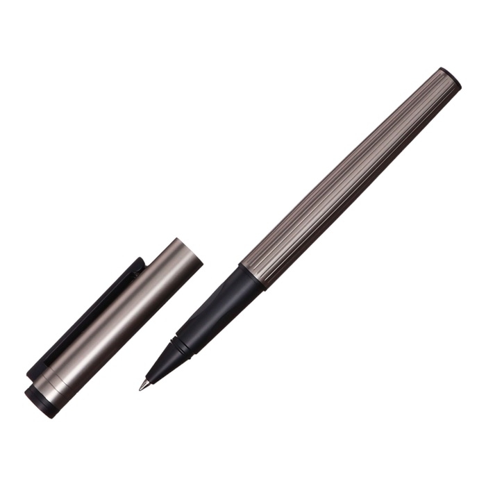 Ручка подарочная роллер в кожзам футляре Грань корпус бронза/черный Ручка подарочная роллер в кожзам футляре Грань корпус бронза/черный