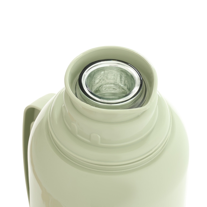 Термос 2 л, со стеклянной колбой, сохраняет тепло 24 ч, зелёный