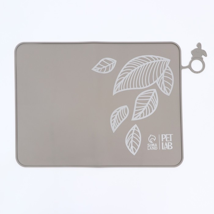 Коврик силиконовый под миску, 40 х 30 см, серый Коврик силиконовый под миску, 40 х 30 см, серый
