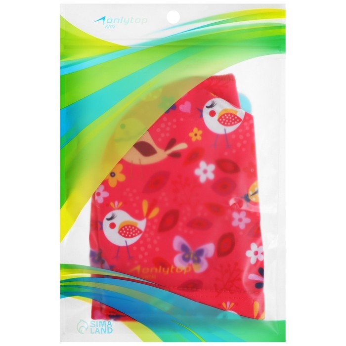 Шапочка для плавания детская ONLYTOP «Птички», тканевая, обхват 46-52 см Шапочка для плавания детская ONLYTOP «Птички», тканевая, обхват 46-52 см