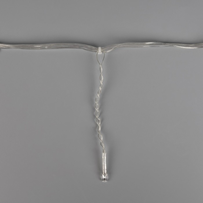 Гирлянда «Бахрома» 1.8 × 0.5 м, IP20, прозрачная нить, 48 LED, свечение зелёное, 8 режимов, 220 В