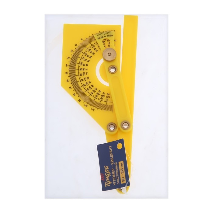 Угломер-квадрант ТУНДРА, пластиковый, 90 - 155 мм Угломер-квадрант ТУНДРА, пластиковый, 90 - 155 мм
