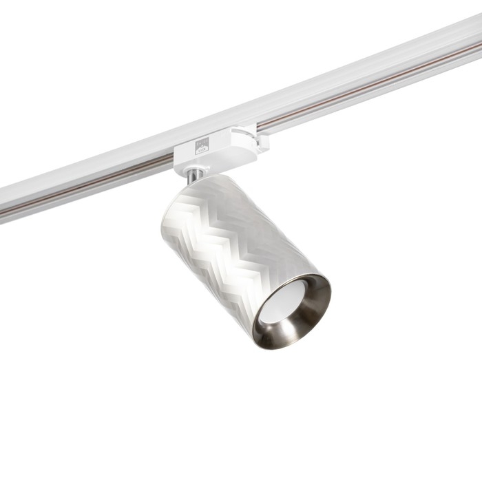 Светильник трековый SIMPLE Светильник трековый SIMPLE "Астер" GU10 220В серебро 7,5х7,5х20 см