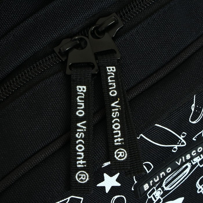 Рюкзак школьный Bruno Visconti, 40 х 30 х 19 см, эргономичная спинка, "Sport Pattern. Скейт"