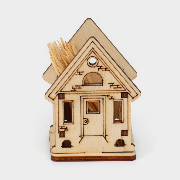 Подставка под зубочистки Доляна «Домик», 5×5×7 см Подставка под зубочистки Доляна «Домик», 5×5×7 см
