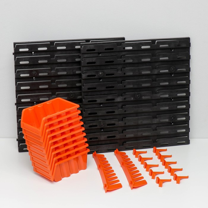 Органайзер настенный с лотками, цвет оранжевый Органайзер настенный с лотками, цвет оранжевый