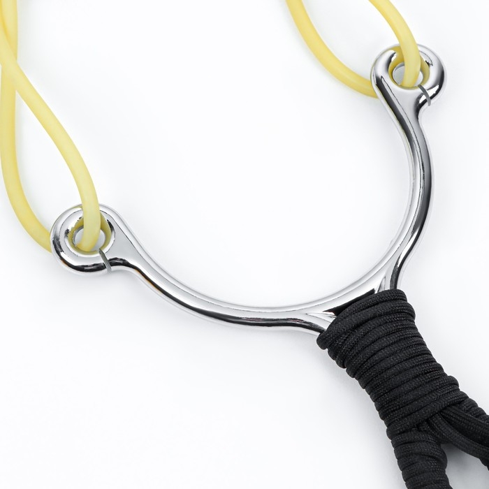 Рогатка металлическая Рогатка металлическая "Ричард" в текстильной оплётке, чёрная