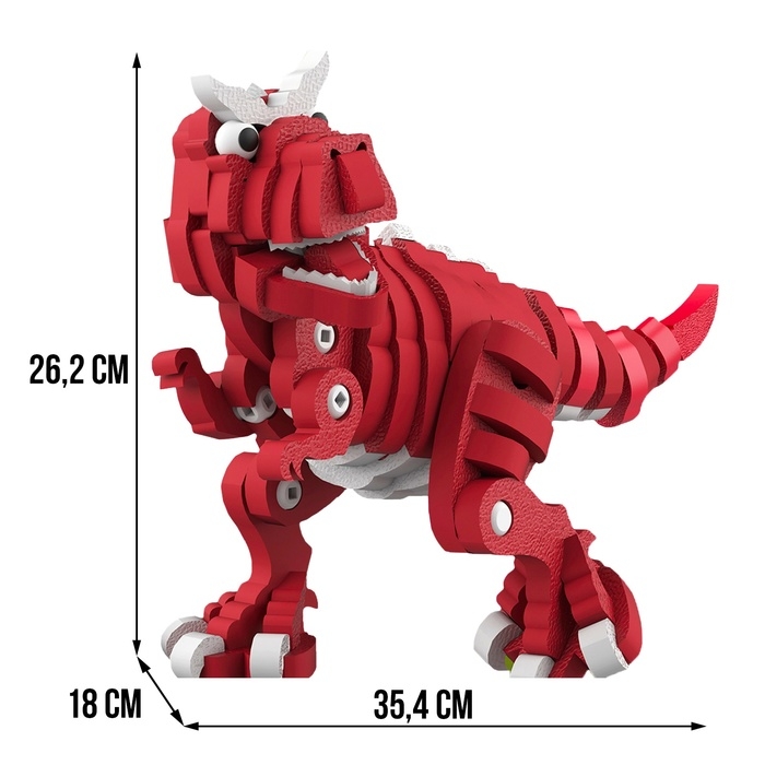 Конструктор «Тиранозавр», мягкий, материал EVA, 118 деталей Конструктор «Тиранозавр», мягкий, материал EVA, 118 деталей