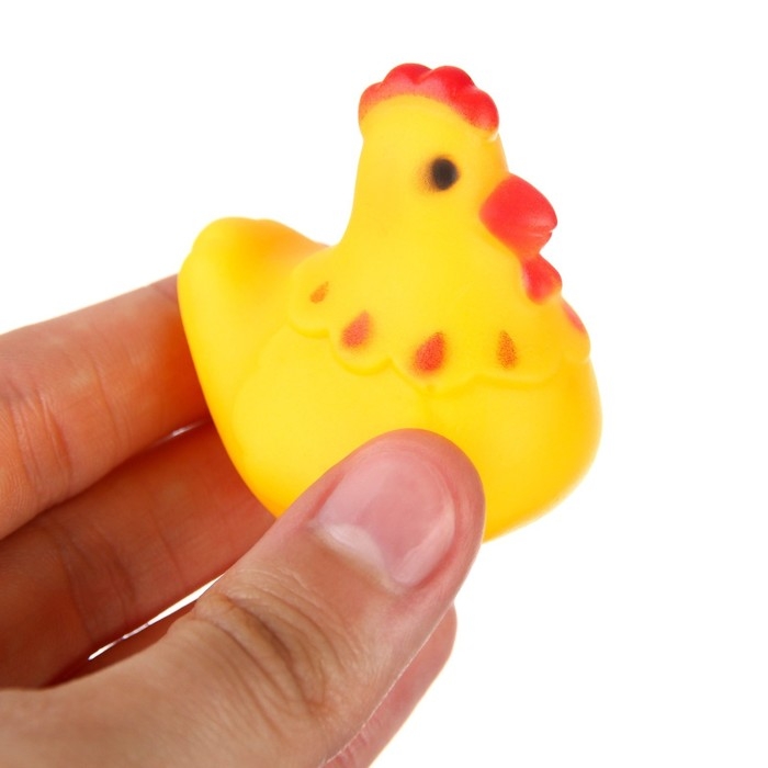 Набор резиновых игрушек для ванны «Курочки», 4 см, с пищалкой, 5 шт, Крошка Я Набор резиновых игрушек для ванны «Курочки», 4 см, с пищалкой, 5 шт, Крошка Я