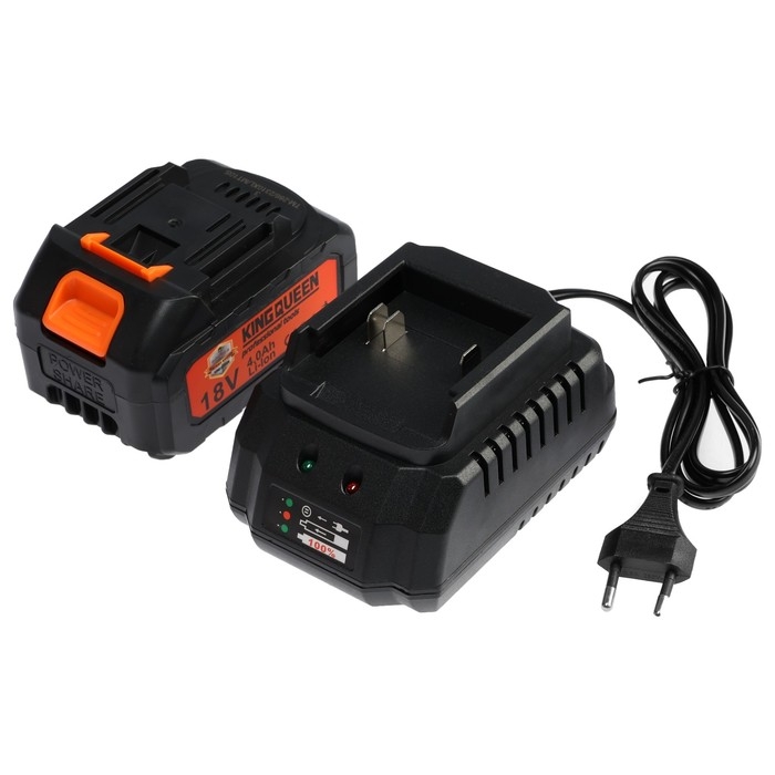 Аккумуляторная угловая шлифмашина KINGQUEEN KQ-YJ803A, бесщеточная, 18 В, 2х4 Ач, d=125 мм