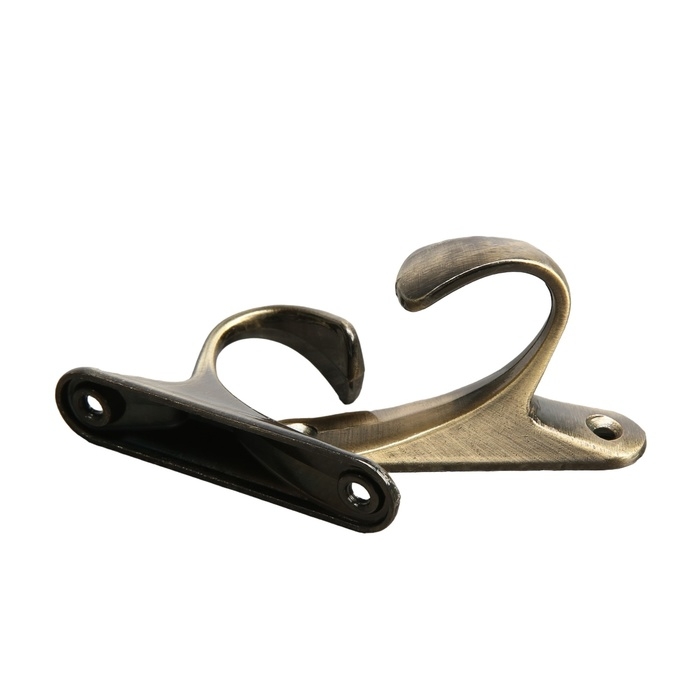 Крючок для штор KS101 CAPPIO, однорожковый, цвет бронза, 2 шт Крючок для штор KS101 CAPPIO, однорожковый, цвет бронза, 2 шт