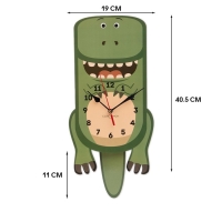 Часы настенные детские "Динозаврик", бесшумные, с маятником, 19х40 см, АА