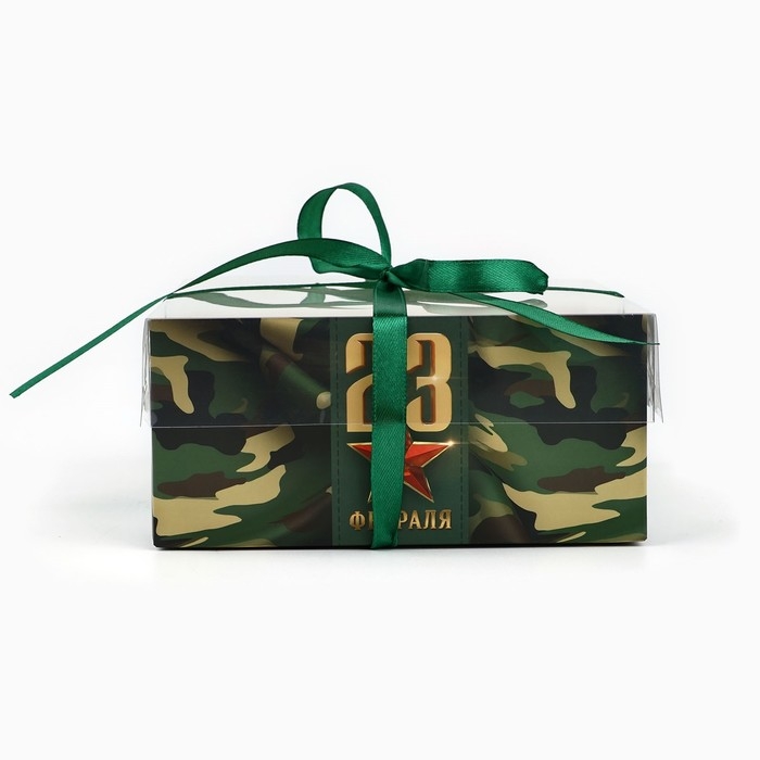 Коробка для капкейка «Настоящему герою», 16 × 16 × 7,5 см Коробка для капкейка «Настоящему герою», 16 × 16 × 7,5 см