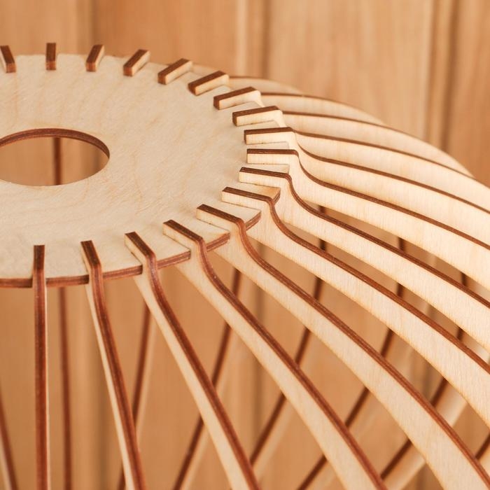 Абажур деревянный Абажур деревянный "Облако", D=35см