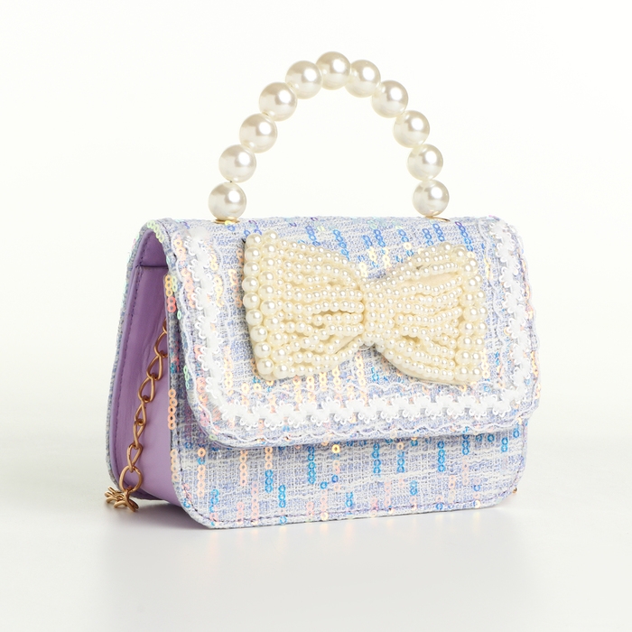 Сумка детская для девочки на клапане «Выбражулька», цвет сиреневый