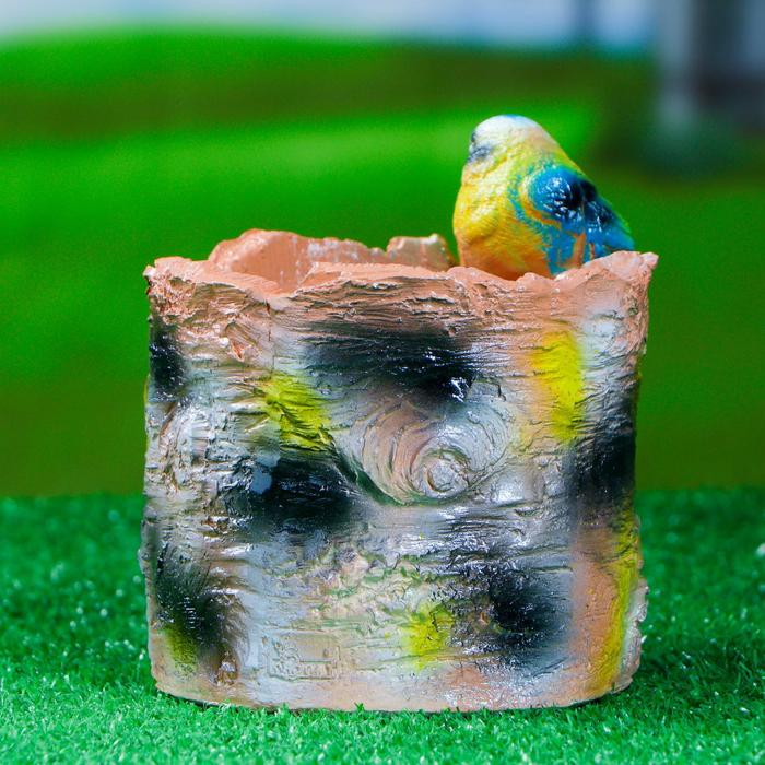 Фигурное кашпо Фигурное кашпо "Синички на березе" 14х16х15см