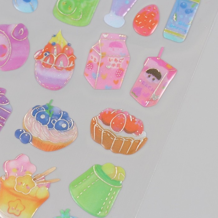 Наклейки для творчества пластик Наклейки для творчества пластик "Вкусности" 9,3х20,4 см