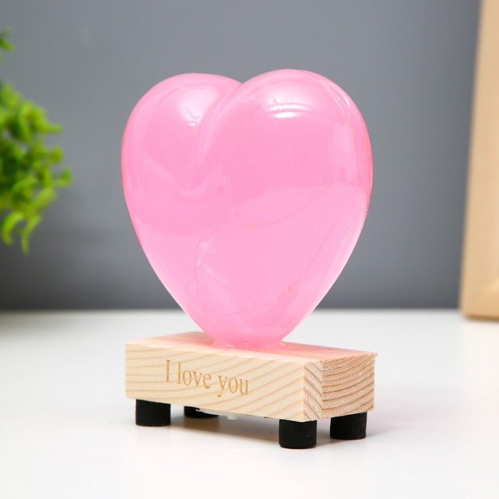 Ночник Ночник "Сердце. Любовь" LED от батареек 3хLR44 МИКС 9,5х4х12 см RISALUX