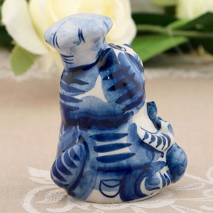 Сувенир «Кот повар», 5 см, гжель Сувенир «Кот повар», 5 см, гжель