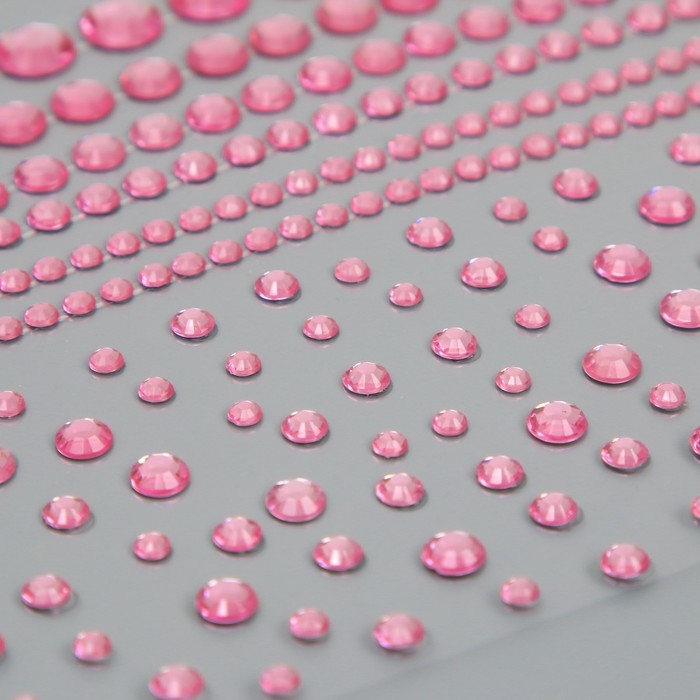 Наклейка пластик стразы Наклейка пластик стразы "Круглые стразы" 12х10 см