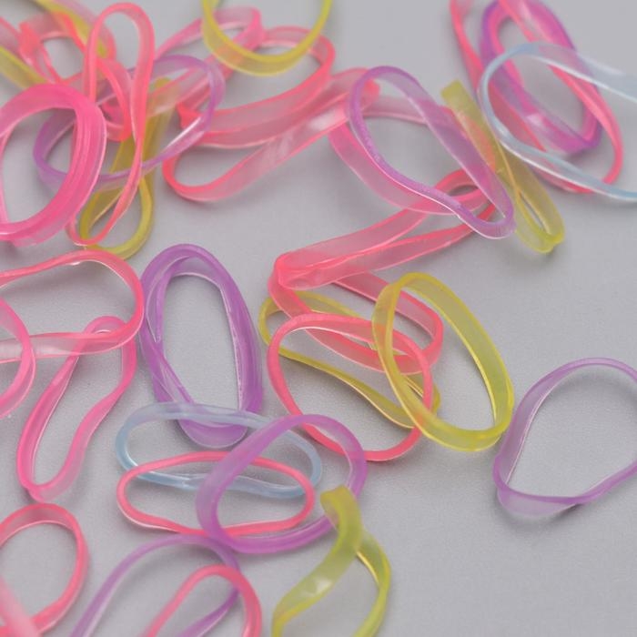 Резинки для животных повышенной прочности Резинки для животных повышенной прочности "Пастель", набор 100 шт, микс цветов