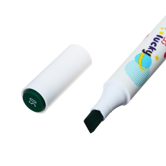 Набор маркеров, 36 цветов, двусторонние, пулевидный и скошенный наконечники Набор маркеров, 36 цветов, двусторонние, пулевидный и скошенный наконечники