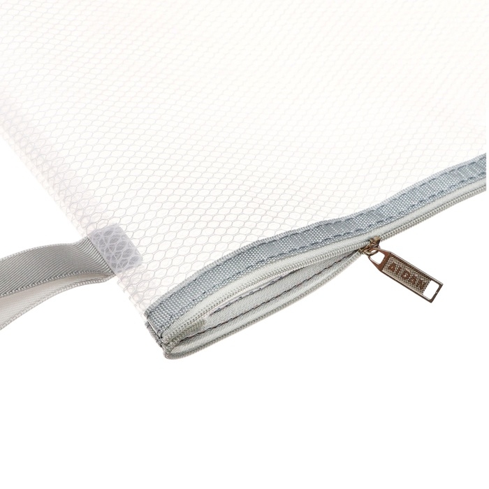 Папка-конверт на молнии формат А4, с ручкой, водоотталкивающая, 350 мкр, серый Папка-конверт на молнии формат А4, с ручкой, водоотталкивающая, 350 мкр, серый