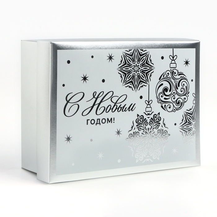 Коробка подарочная новогодняя складная «Ёлочные шары», 21 х 15 х 7 см, Новый год