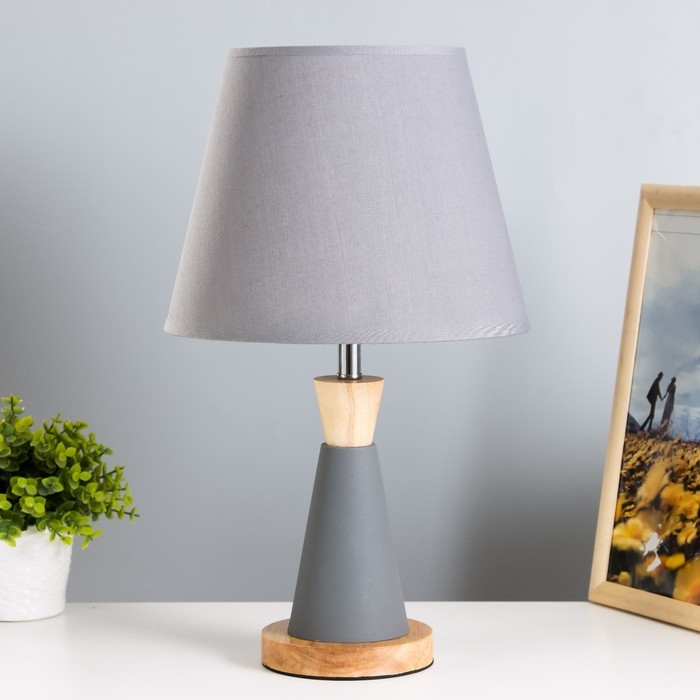 Настольная лампа Настольная лампа "Омбр" E27 40Вт серый 25х25х42 см RISALUX