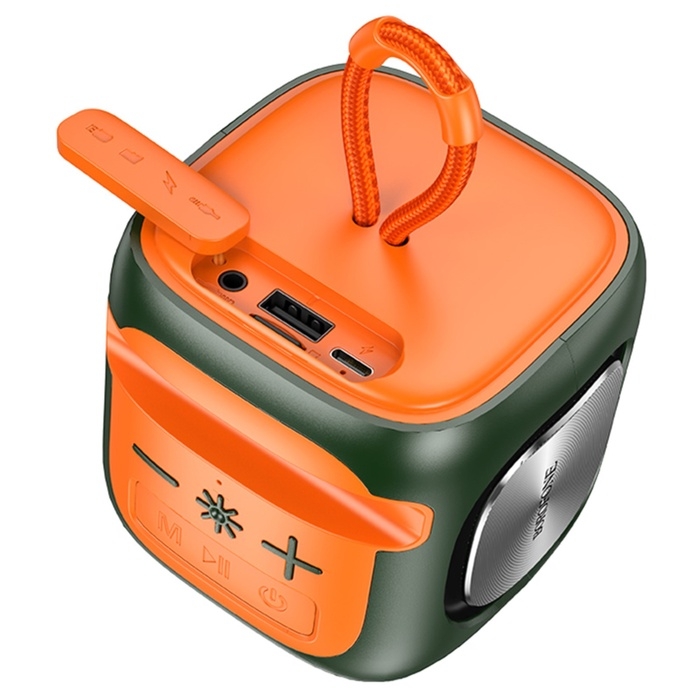 Портативная колонка Borofone BR29, 1200 мАч, 7 Вт, BT 5.3, FM, TF-карты, USB, AUX, зелёная Портативная колонка Borofone BR29, 1200 мАч, 7 Вт, BT 5.3, FM, TF-карты, USB, AUX, зелёная
