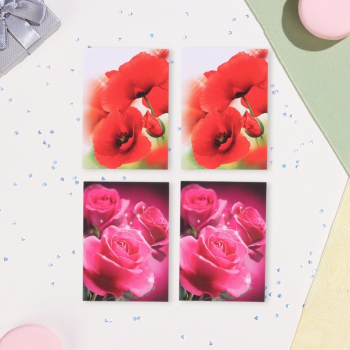 Набор мини-открыток  Набор мини-открыток "Пожелания - 3" ромашка, 40 штук, 5 х 7 см