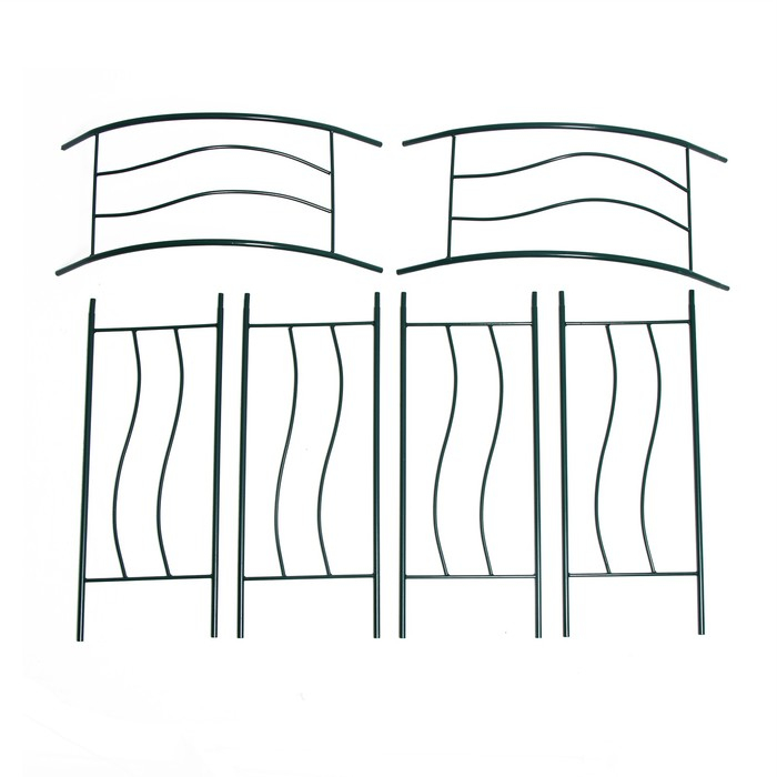 Арка садовая, разборная, 240 × 125 × 36,5 см, металл, зелёная, «Волна» Арка садовая, разборная, 240 × 125 × 36,5 см, металл, зелёная, «Волна»