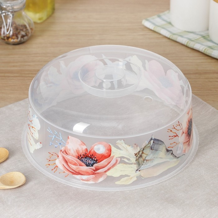 Крышка для СВЧ «Деко. Маки», d=24.5 см