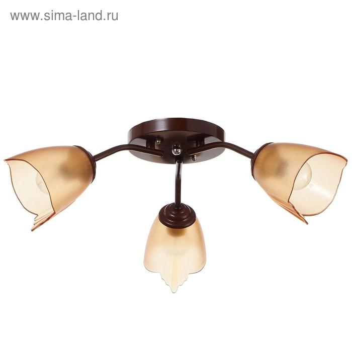 Люстра Оникс 3х15Вт E27 коричневый 50х50х15см BayerLux