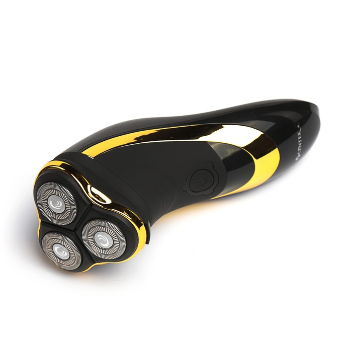 Электробритва Centek CT-2160, 3 Вт, роторная, 3 плавающие головки, триммер, черно-золотая Электробритва Centek CT-2160, 3 Вт, роторная, 3 плавающие головки, триммер, черно-золотая