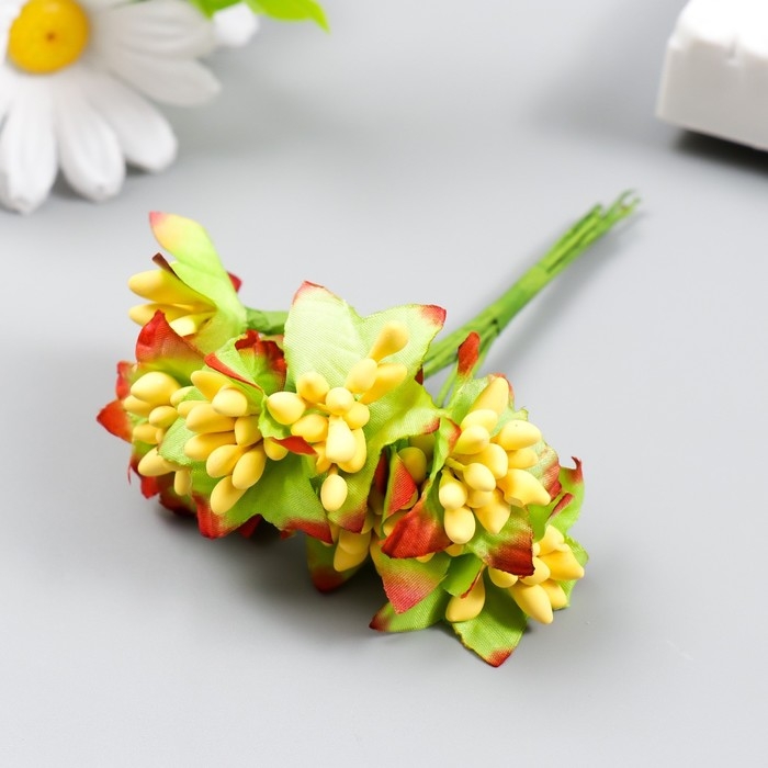 Цветы для декорирования Цветы для декорирования "Паслен жасминовидный" 1 букет=10 цветов жёлтый 9,5 см