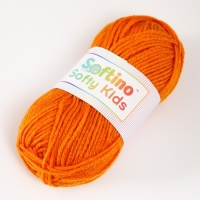 Пряжа 100% акрил "Softy Kids" 90м ±5м 50 гр цвет 56 апельсин