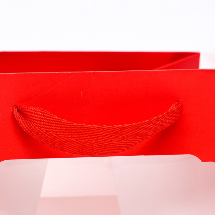 Пакет крафт с квадратным дном и окном, 15 х 15 х 15 см, красный, 1шт Пакет крафт с квадратным дном и окном, 15 х 15 х 15 см, красный, 1шт