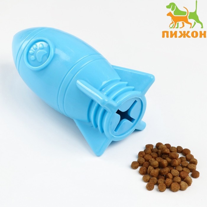 Игрушка под лакомства  Игрушка под лакомства "Ракета", 7,8 х 7,8 х 13,5 см, синяя