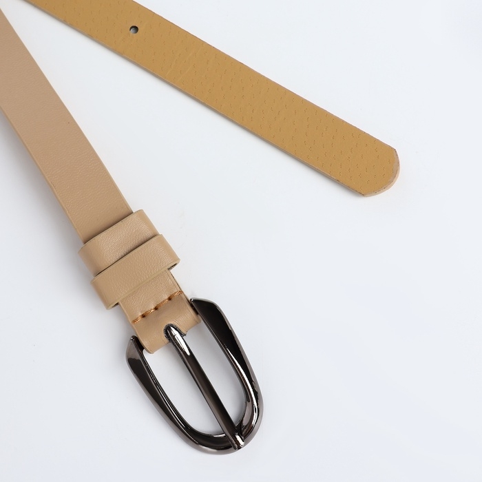 Ремень женский, ширина 1,6 см, пряжка металл, цвет бежевый Ремень женский, ширина 1,6 см, пряжка металл, цвет бежевый