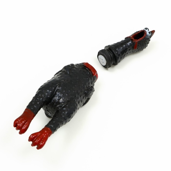 Игрушка пищащая  Игрушка пищащая "Задумчивая курица" малая для собак, 16,5 см, чёрная