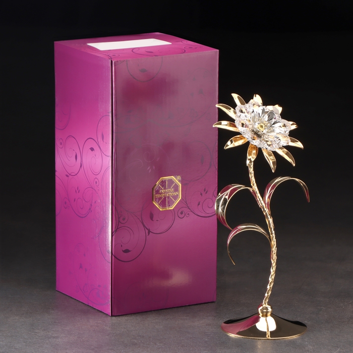 Сувенир  Сувенир "Подсолнух", с хрусталиками, 12х8х20 см