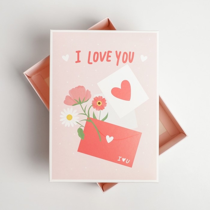 Коробка подарочная складная, упаковка, «Любовное письмо», 21 х 15 х 7 см Коробка подарочная складная, упаковка, «Любовное письмо», 21 х 15 х 7 см