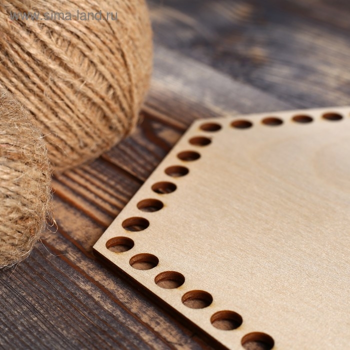 Заготовка для вязания Заготовка для вязания "Шестиугольник", донышко фанера 3 мм, 20 см, d=9мм