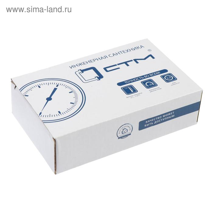 Термоманометр "CTM", радиальный, Дк 80 мм, 1 МПа, наружная резьба 1/4", 120°С