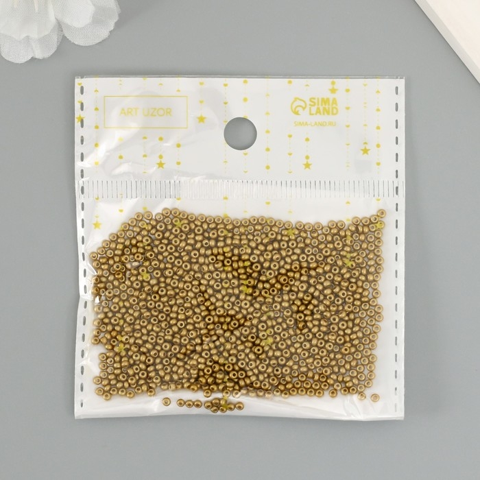 Бисер стекло 11/0  Бисер стекло 11/0 "Металлик. Золото" 10 гр