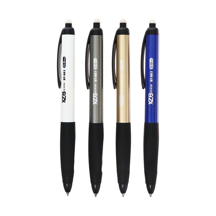 Ручка шариковая со стираемыми чернилами, линия 0.8 мм, стержень синий с резиновым держателем, корпус МИКС Ручка шариковая со стираемыми чернилами, линия 0.8 мм, стержень синий с резиновым держателем, корпус МИКС