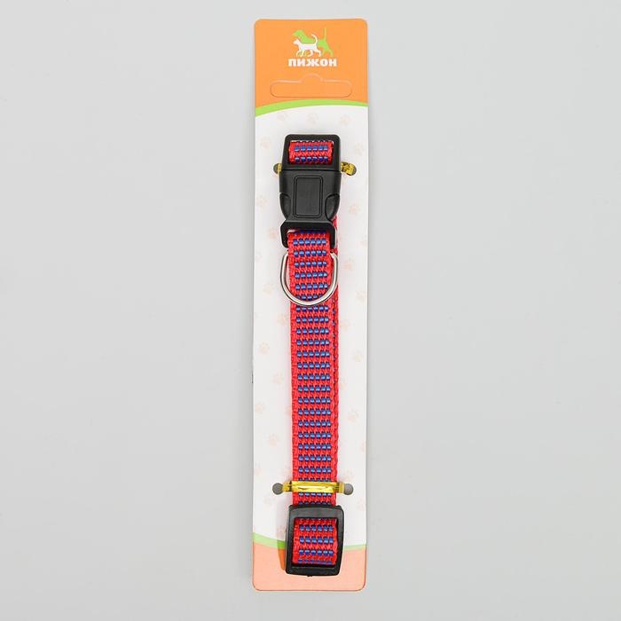 Ошейник рифленый, 40 х 1,5 см, красно-синий Ошейник рифленый, 40 х 1,5 см, красно-синий