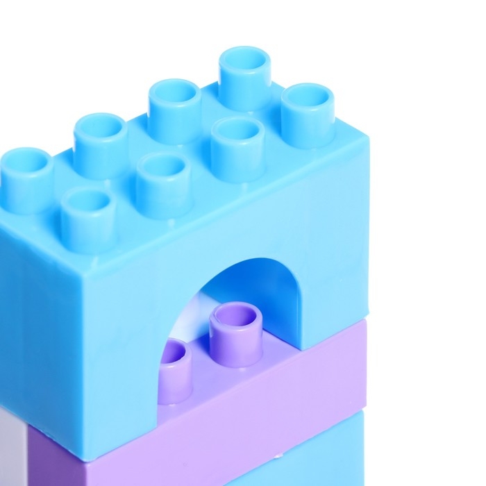 Конструктор BLOCKS, 34 детали, циферблат, сортер, в ведре